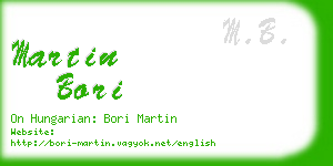 martin bori business card